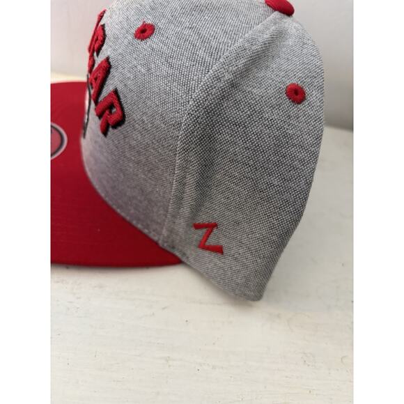 Zephyr INDYCAR Revered 3D Flatbill Cap Hat Snapback Racing Grey Red NEW - Picture 2 of 6